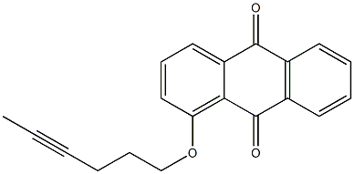 1-(4-Hexynyloxy)anthraquinone 结构式