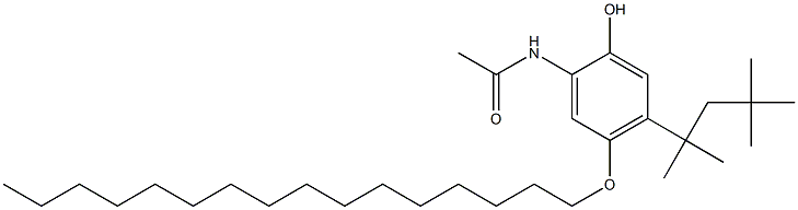 5'-Hexadecyloxy-2'-hydroxy-4'-(1,1,3,3-tetramethylbutyl)acetanilide 结构式