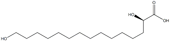 [R,(-)]-2,15-Dihydroxypentadecanoic acid 结构式