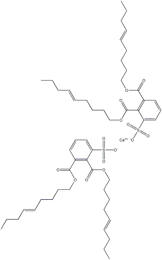 Bis[2,3-di(5-nonenyloxycarbonyl)benzenesulfonic acid]calcium salt 结构式