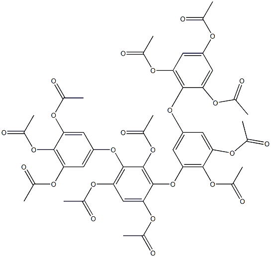 4-[3-[3-(2,4,6-Triacetoxyphenoxy)-5,6-diacetoxyphenoxy]-2,4,6-triacetoxyphenoxy]-1,2,6-triacetoxybenzene 结构式