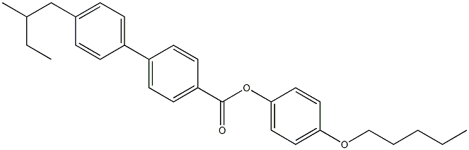 4'-(2-Methylbutyl)-4-biphenylcarboxylic acid p-(pentyloxy)phenyl ester 结构式