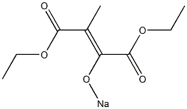 2-Methyl-3-sodiooxy-2-butenedioic acid diethyl ester 结构式