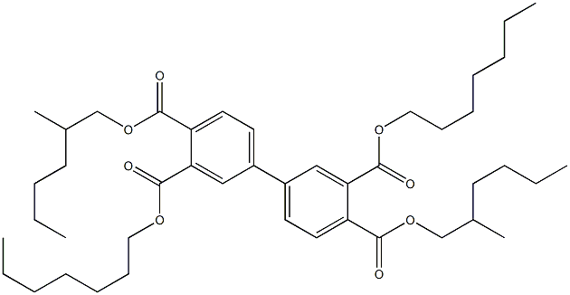 1,1'-Biphenyl-3,3',4,4'-tetracarboxylic acid 3,3'-diheptyl 4,4'-di(2-methylhexyl) ester 结构式
