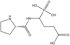 4-(L-Prolylamino)-4-phosphonobutyric acid 结构式