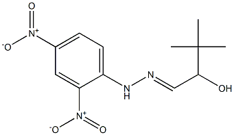 2-Hydroxy-3,3-dimethylbutanal 2,4-dinitrophenyl hydrazone 结构式