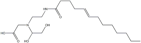 N-(1,2-Dihydroxyethyl)-N-[2-(5-tridecenoylamino)ethyl]aminoacetic acid 结构式