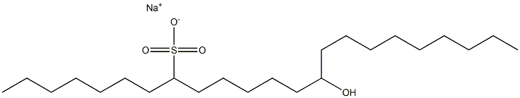 14-Hydroxytricosane-8-sulfonic acid sodium salt 结构式