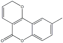 9-Methyl-2H,5H-pyrano[3,2-c][1]benzopyran-5-one 结构式