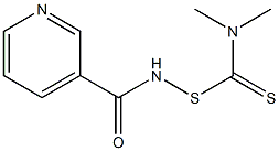 N-[(Dimethylamino)(thiocarbonyl)thio]-3-pyridinecarboxamide 结构式