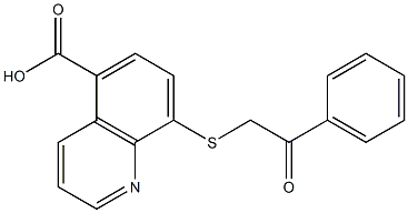 8-[Phenacylthio]quinoline-5-carboxylic acid 结构式