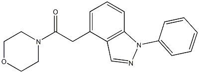 1-Phenyl-4-[[morpholinocarbonyl]methyl]-1H-indazole 结构式