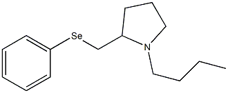 1-Butyl-2-[(phenylseleno)methyl]pyrrolidine 结构式