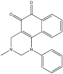 1-Phenyl-3-methyl-1,2,3,4-tetrahydrobenzo[h]quinazoline-5,6-dione 结构式