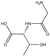 (2R)-2-(Glycylamino)-3-hydroxybutanoic acid 结构式