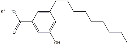 3-Nonyl-5-hydroxybenzoic acid potassium salt 结构式