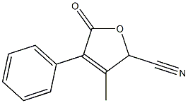2,5-Dihydro-3-methyl-4-phenyl-5-oxo-2-furancarbonitrile 结构式