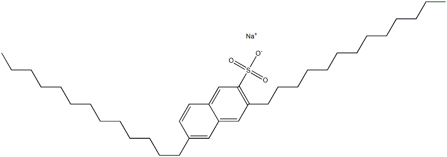 3,6-Ditridecyl-2-naphthalenesulfonic acid sodium salt 结构式