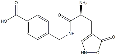 4-[[[(S)-2-Amino-3-[(2,5-dihydro-5-oxoisoxazol)-4-yl]propanoyl]amino]methyl]benzoic acid 结构式