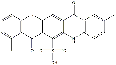 5,7,12,14-Tetrahydro-2,8-dimethyl-7,14-dioxoquino[2,3-b]acridine-6-sulfonic acid 结构式