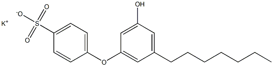 3'-Hydroxy-5'-heptyl[oxybisbenzene]-4-sulfonic acid potassium salt 结构式
