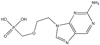 9-[2-(Phosphonomethoxy)ethyl]-9H-purine-2-amine 结构式