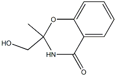 2,3-Dihydro-2-hydroxymethyl-2-methyl-4H-1,3-benzoxazin-4-one 结构式