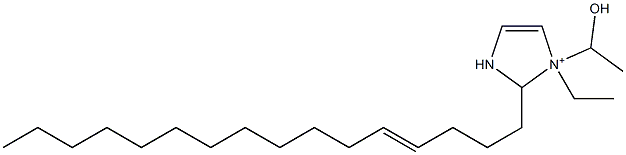 1-Ethyl-2-(4-hexadecenyl)-1-(1-hydroxyethyl)-4-imidazoline-1-ium 结构式