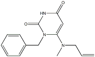 1-Benzyl-6-[allyl(methyl)amino]pyrimidine-2,4(1H,3H)-dione 结构式