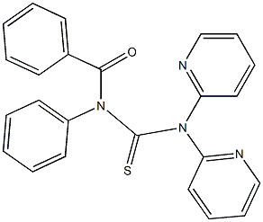 3,3-Di(2-pyridyl)-1-benzoyl-1-phenylthiourea 结构式