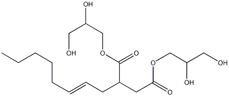 2-(2-Octenyl)succinic acid bis(2,3-dihydroxypropyl) ester 结构式