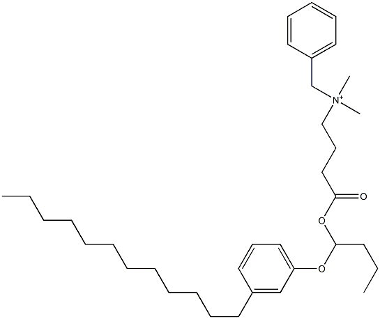 N,N-Dimethyl-N-benzyl-N-[3-[[1-(3-dodecylphenyloxy)butyl]oxycarbonyl]propyl]aminium 结构式