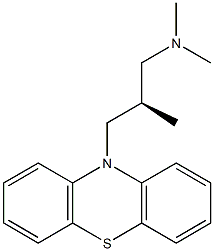 (+)-10-[(R)-3-(Dimethylamino)-2-methylpropyl]-10H-phenothiazine 结构式