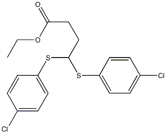 4,4-Bis[(4-chlorophenyl)thio]butyric acid ethyl ester 结构式