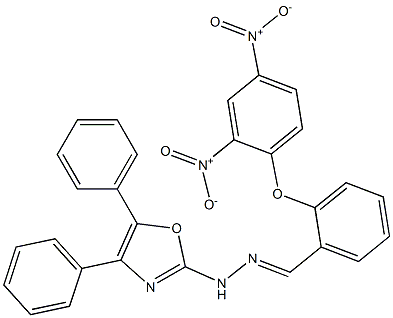 2-(2,4-Dinitrophenoxy)benzaldehyde (4,5-diphenyloxazol-2-yl)hydrazone 结构式