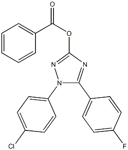 1-(4-Chlorophenyl)-5-(4-fluorophenyl)-1H-1,2,4-triazol-3-ol benzoate 结构式