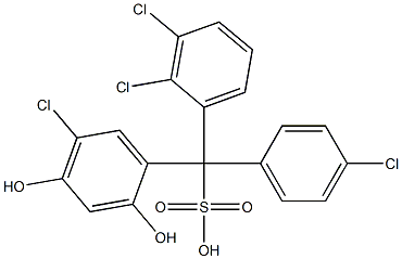 (4-Chlorophenyl)(2,3-dichlorophenyl)(5-chloro-2,4-dihydroxyphenyl)methanesulfonic acid 结构式