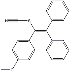 1-(4-Methoxyphenyl)-2,2-diphenylethenyl thiocyanate 结构式