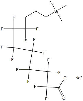 2,2,3,3,4,4,5,5,6,6,7,7,8,8-Tetradecafluoro-11-(trimethylsilyl)undecanoic acid sodium salt 结构式