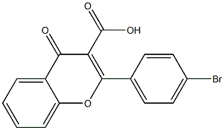 2-[4-Bromophenyl]-4-oxo-4H-1-benzopyran-3-carboxylic acid 结构式
