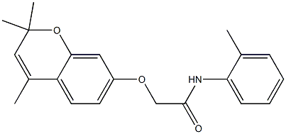 2-[[2,2-Dimethyl-4-methyl-2H-1-benzopyran-7-yl]oxy]-2'-methylacetanilide 结构式