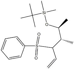 (4S,5S)-5-(tert-Butyldimethylsiloxy)-4-methyl-3-phenylsulfonyl-1-hexene 结构式