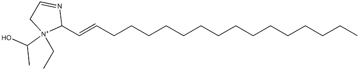 1-Ethyl-2-(1-heptadecenyl)-1-(1-hydroxyethyl)-3-imidazoline-1-ium 结构式