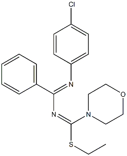 4-Morpholino-4-ethylthio-1-(4-chlorophenyl)-2-phenyl-1,3-diaza-1,3-butadiene 结构式