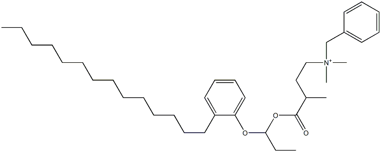 N,N-Dimethyl-N-benzyl-N-[3-[[1-(2-tetradecylphenyloxy)propyl]oxycarbonyl]butyl]aminium 结构式