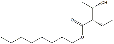 (2S,3S)-2-Ethyl-3-hydroxybutyric acid octyl ester 结构式