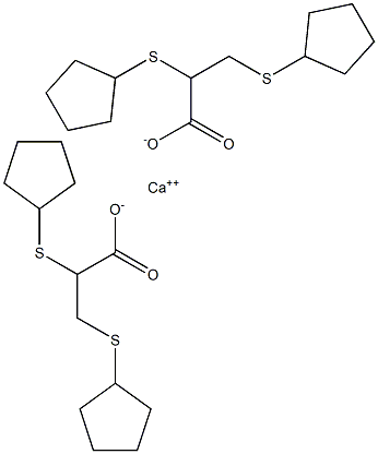 Bis[2,3-bis(cyclopentylthio)propionic acid]calcium salt 结构式