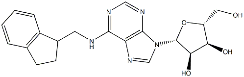 N-[[(2,3-Dihydro-1H-inden)-1-yl]methyl]adenosine 结构式