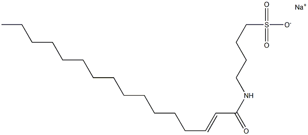 4-(2-Hexadecenoylamino)-1-butanesulfonic acid sodium salt 结构式