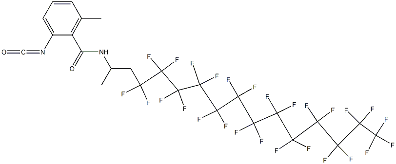 2-Isocyanato-6-methyl-N-[2-(heptacosafluorotridecyl)-1-methylethyl]benzamide 结构式